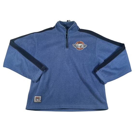 Warner Bros. Harley-Davidson Tasmanian Devil Blue Medium Fleece - Picture 1 of 8
